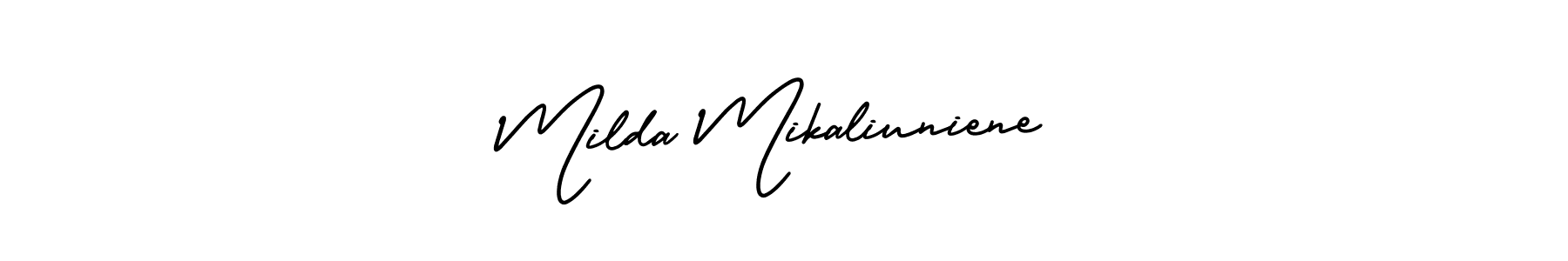 Use a signature maker to create a handwritten signature online. With this signature software, you can design (AmerikaSignatureDemo-Regular) your own signature for name Milda Mikaliuniene. Milda Mikaliuniene signature style 3 images and pictures png