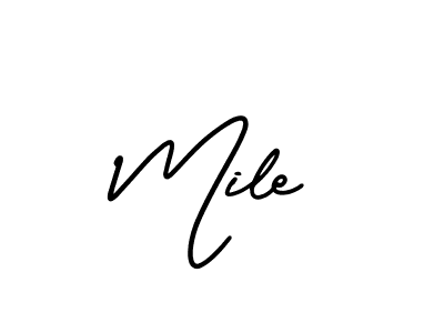 It looks lik you need a new signature style for name Mile. Design unique handwritten (AmerikaSignatureDemo-Regular) signature with our free signature maker in just a few clicks. Mile signature style 3 images and pictures png