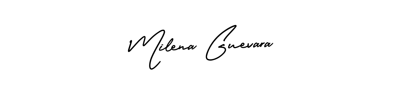 Design your own signature with our free online signature maker. With this signature software, you can create a handwritten (AmerikaSignatureDemo-Regular) signature for name Milena Guevara. Milena Guevara signature style 3 images and pictures png