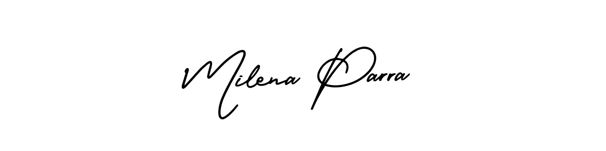 Similarly AmerikaSignatureDemo-Regular is the best handwritten signature design. Signature creator online .You can use it as an online autograph creator for name Milena Parra. Milena Parra signature style 3 images and pictures png
