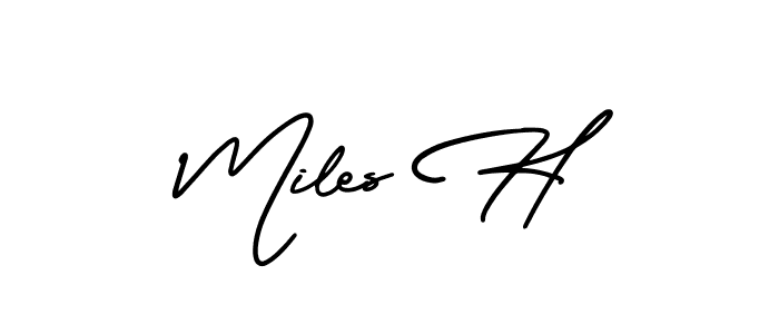 Once you've used our free online signature maker to create your best signature AmerikaSignatureDemo-Regular style, it's time to enjoy all of the benefits that Miles H name signing documents. Miles H signature style 3 images and pictures png