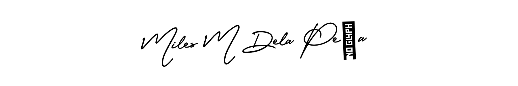 You can use this online signature creator to create a handwritten signature for the name Miles M Dela Peña. This is the best online autograph maker. Miles M Dela Peña signature style 3 images and pictures png