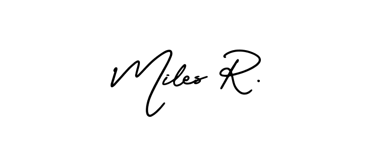 Make a beautiful signature design for name Miles R.. With this signature (AmerikaSignatureDemo-Regular) style, you can create a handwritten signature for free. Miles R. signature style 3 images and pictures png