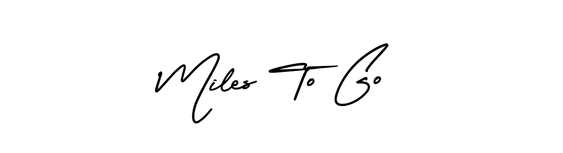 How to make Miles To Go name signature. Use AmerikaSignatureDemo-Regular style for creating short signs online. This is the latest handwritten sign. Miles To Go signature style 3 images and pictures png