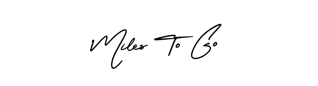 How to make Miles To Go name signature. Use AmerikaSignatureDemo-Regular style for creating short signs online. This is the latest handwritten sign. Miles To Go signature style 3 images and pictures png