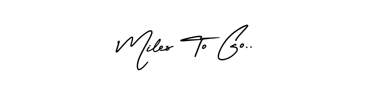 Also You can easily find your signature by using the search form. We will create Miles To Go.. name handwritten signature images for you free of cost using AmerikaSignatureDemo-Regular sign style. Miles To Go.. signature style 3 images and pictures png