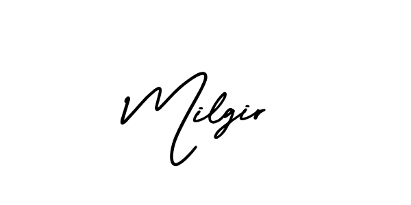 It looks lik you need a new signature style for name Milgir. Design unique handwritten (AmerikaSignatureDemo-Regular) signature with our free signature maker in just a few clicks. Milgir signature style 3 images and pictures png