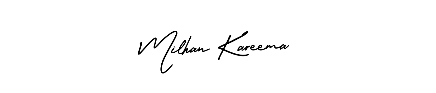 Check out images of Autograph of Milhan Kareema name. Actor Milhan Kareema Signature Style. AmerikaSignatureDemo-Regular is a professional sign style online. Milhan Kareema signature style 3 images and pictures png