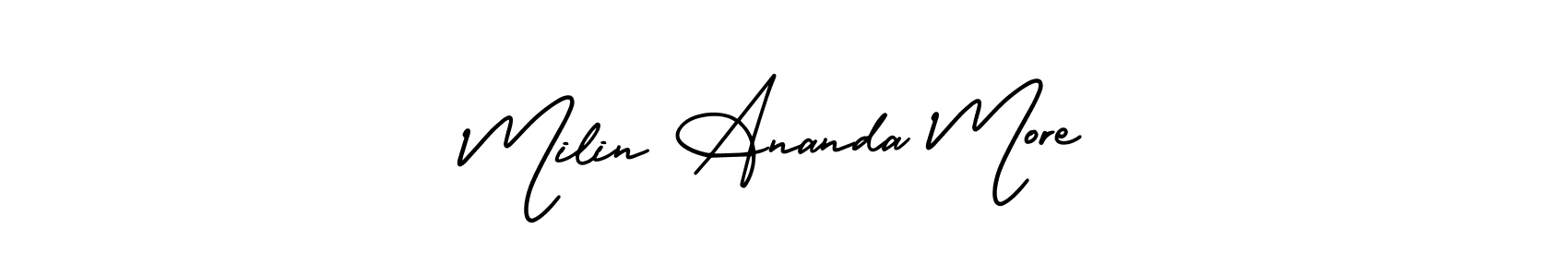 Here are the top 10 professional signature styles for the name Milin Ananda More. These are the best autograph styles you can use for your name. Milin Ananda More signature style 3 images and pictures png