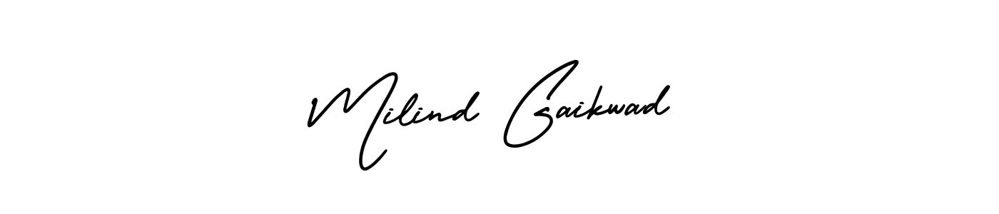 Create a beautiful signature design for name Milind Gaikwad. With this signature (AmerikaSignatureDemo-Regular) fonts, you can make a handwritten signature for free. Milind Gaikwad signature style 3 images and pictures png