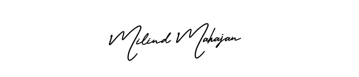 How to make Milind Mahajan signature? AmerikaSignatureDemo-Regular is a professional autograph style. Create handwritten signature for Milind Mahajan name. Milind Mahajan signature style 3 images and pictures png