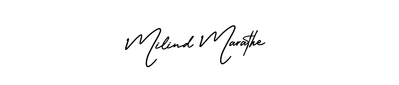 How to make Milind Marathe name signature. Use AmerikaSignatureDemo-Regular style for creating short signs online. This is the latest handwritten sign. Milind Marathe signature style 3 images and pictures png