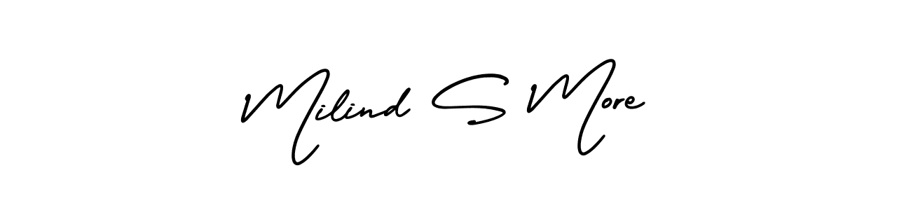 Make a beautiful signature design for name Milind S More. Use this online signature maker to create a handwritten signature for free. Milind S More signature style 3 images and pictures png