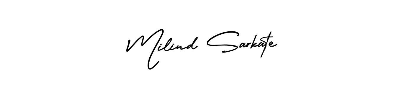 AmerikaSignatureDemo-Regular is a professional signature style that is perfect for those who want to add a touch of class to their signature. It is also a great choice for those who want to make their signature more unique. Get Milind Sarkate name to fancy signature for free. Milind Sarkate signature style 3 images and pictures png