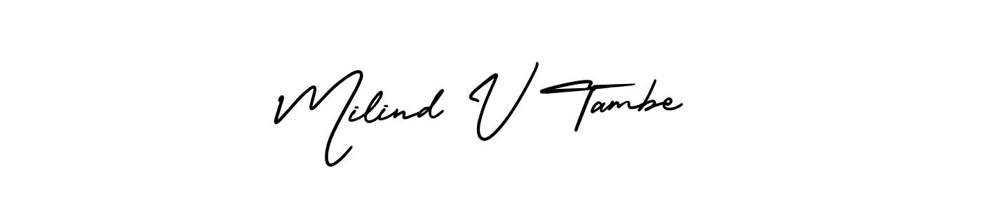 Also we have Milind V Tambe name is the best signature style. Create professional handwritten signature collection using AmerikaSignatureDemo-Regular autograph style. Milind V Tambe signature style 3 images and pictures png