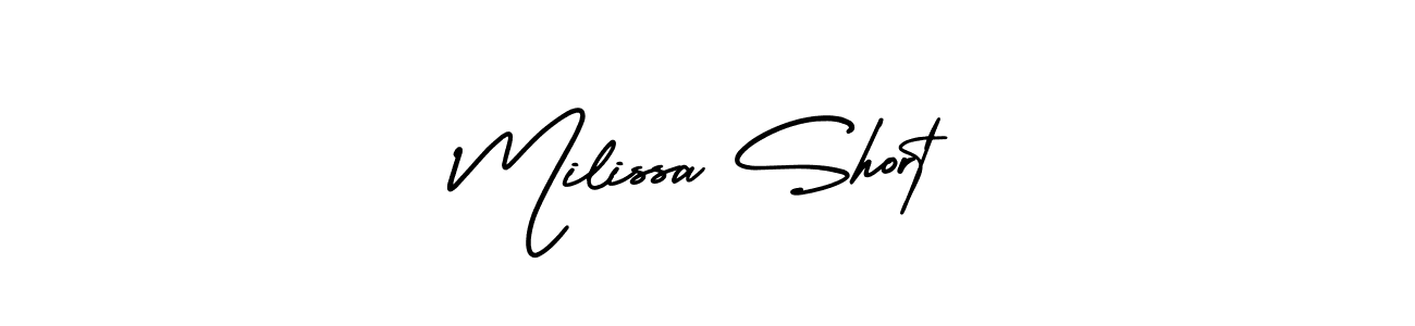 Best and Professional Signature Style for Milissa Short. AmerikaSignatureDemo-Regular Best Signature Style Collection. Milissa Short signature style 3 images and pictures png