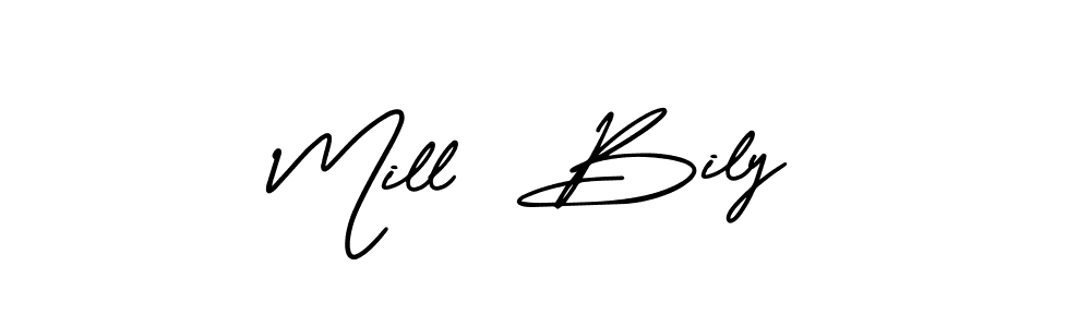 How to make Mill  Bily signature? AmerikaSignatureDemo-Regular is a professional autograph style. Create handwritten signature for Mill  Bily name. Mill  Bily signature style 3 images and pictures png