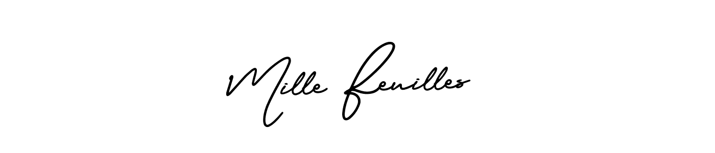 How to Draw Mille Feuilles signature style? AmerikaSignatureDemo-Regular is a latest design signature styles for name Mille Feuilles. Mille Feuilles signature style 3 images and pictures png