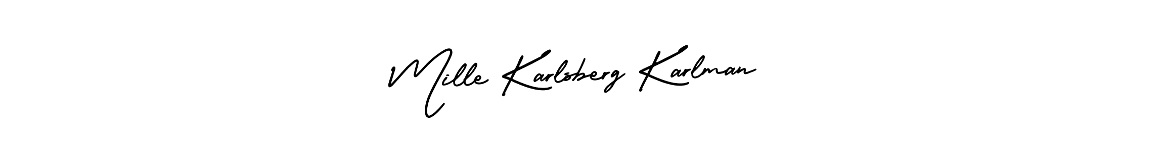 Best and Professional Signature Style for Mille Karlsberg Karlman. AmerikaSignatureDemo-Regular Best Signature Style Collection. Mille Karlsberg Karlman signature style 3 images and pictures png