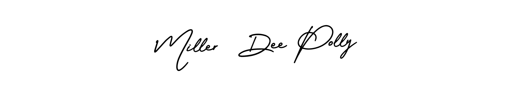 if you are searching for the best signature style for your name Miller  Dee Polly. so please give up your signature search. here we have designed multiple signature styles  using AmerikaSignatureDemo-Regular. Miller  Dee Polly signature style 3 images and pictures png
