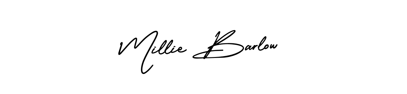 Check out images of Autograph of Millie Barlow name. Actor Millie Barlow Signature Style. AmerikaSignatureDemo-Regular is a professional sign style online. Millie Barlow signature style 3 images and pictures png