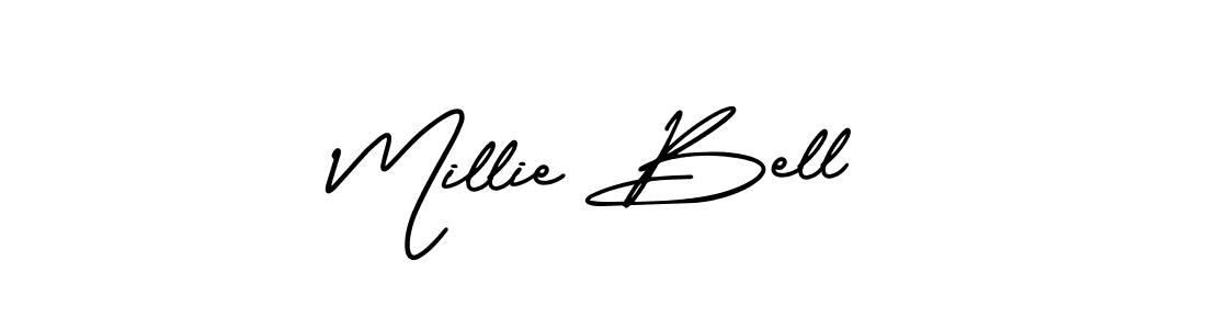 This is the best signature style for the Millie Bell name. Also you like these signature font (AmerikaSignatureDemo-Regular). Mix name signature. Millie Bell signature style 3 images and pictures png