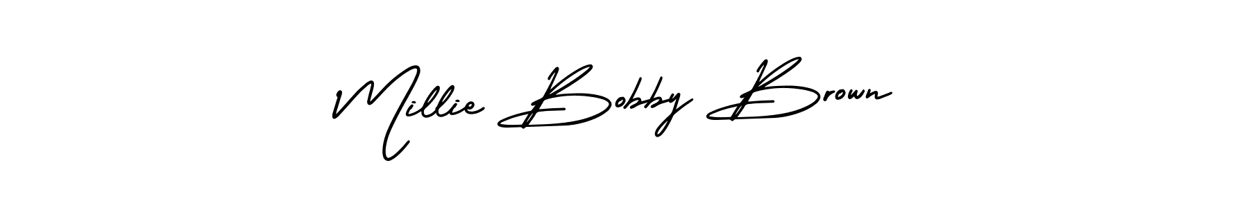 Create a beautiful signature design for name Millie Bobby Brown. With this signature (AmerikaSignatureDemo-Regular) fonts, you can make a handwritten signature for free. Millie Bobby Brown signature style 3 images and pictures png