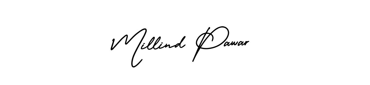 Check out images of Autograph of Millind Pawar name. Actor Millind Pawar Signature Style. AmerikaSignatureDemo-Regular is a professional sign style online. Millind Pawar signature style 3 images and pictures png