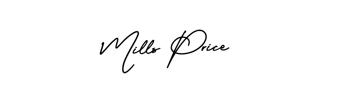 Use a signature maker to create a handwritten signature online. With this signature software, you can design (AmerikaSignatureDemo-Regular) your own signature for name Mills Price. Mills Price signature style 3 images and pictures png