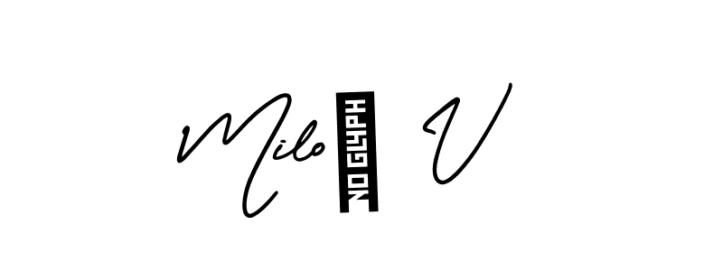 You can use this online signature creator to create a handwritten signature for the name Miloš V. This is the best online autograph maker. Miloš V signature style 3 images and pictures png