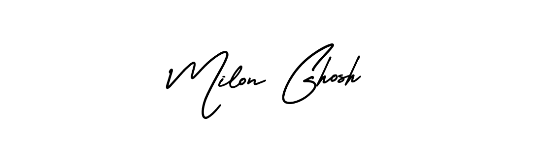 It looks lik you need a new signature style for name Milon Ghosh. Design unique handwritten (AmerikaSignatureDemo-Regular) signature with our free signature maker in just a few clicks. Milon Ghosh signature style 3 images and pictures png