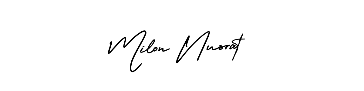 Here are the top 10 professional signature styles for the name Milon Nusrat. These are the best autograph styles you can use for your name. Milon Nusrat signature style 3 images and pictures png