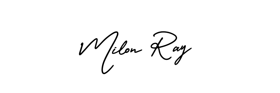 Check out images of Autograph of Milon Ray name. Actor Milon Ray Signature Style. AmerikaSignatureDemo-Regular is a professional sign style online. Milon Ray signature style 3 images and pictures png