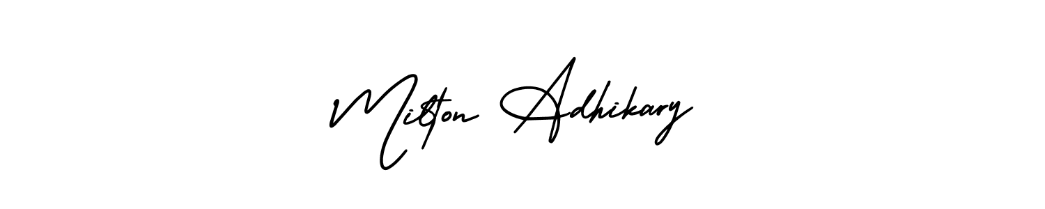 Make a beautiful signature design for name Milton Adhikary. Use this online signature maker to create a handwritten signature for free. Milton Adhikary signature style 3 images and pictures png