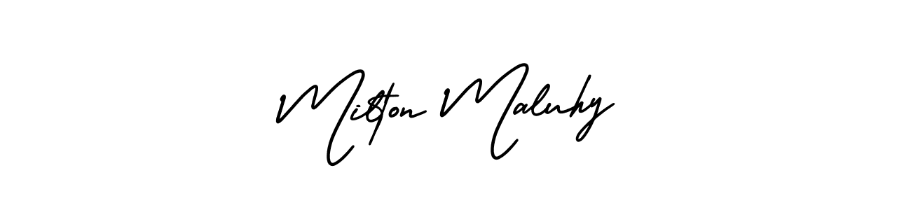 Best and Professional Signature Style for Milton Maluhy. AmerikaSignatureDemo-Regular Best Signature Style Collection. Milton Maluhy signature style 3 images and pictures png
