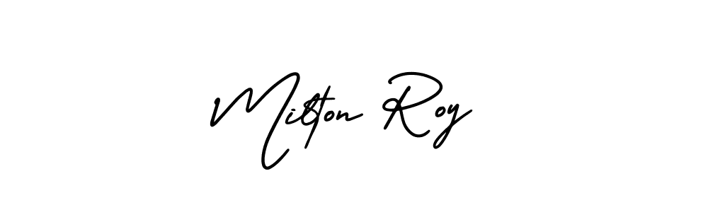 How to make Milton Roy signature? AmerikaSignatureDemo-Regular is a professional autograph style. Create handwritten signature for Milton Roy name. Milton Roy signature style 3 images and pictures png