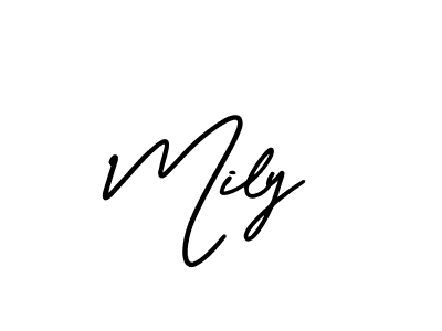 AmerikaSignatureDemo-Regular is a professional signature style that is perfect for those who want to add a touch of class to their signature. It is also a great choice for those who want to make their signature more unique. Get Mily name to fancy signature for free. Mily signature style 3 images and pictures png