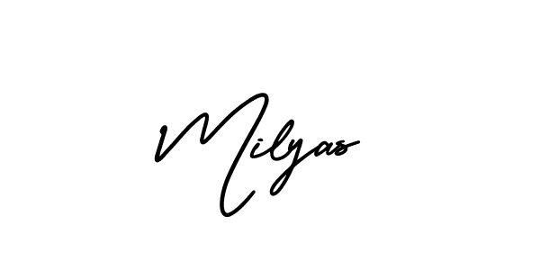 Also You can easily find your signature by using the search form. We will create Milyas name handwritten signature images for you free of cost using AmerikaSignatureDemo-Regular sign style. Milyas signature style 3 images and pictures png