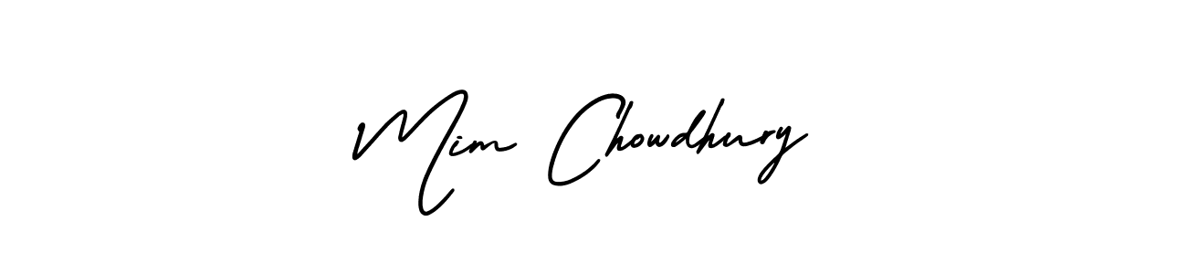 It looks lik you need a new signature style for name Mim Chowdhury. Design unique handwritten (AmerikaSignatureDemo-Regular) signature with our free signature maker in just a few clicks. Mim Chowdhury signature style 3 images and pictures png