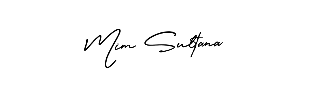 Mim Sultana stylish signature style. Best Handwritten Sign (AmerikaSignatureDemo-Regular) for my name. Handwritten Signature Collection Ideas for my name Mim Sultana. Mim Sultana signature style 3 images and pictures png