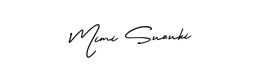 Make a beautiful signature design for name Mimi Suzuki. With this signature (AmerikaSignatureDemo-Regular) style, you can create a handwritten signature for free. Mimi Suzuki signature style 3 images and pictures png