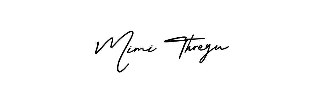 Make a short Mimi Threyu signature style. Manage your documents anywhere anytime using AmerikaSignatureDemo-Regular. Create and add eSignatures, submit forms, share and send files easily. Mimi Threyu signature style 3 images and pictures png