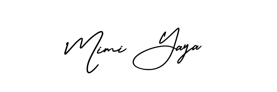Mimi Yaya stylish signature style. Best Handwritten Sign (AmerikaSignatureDemo-Regular) for my name. Handwritten Signature Collection Ideas for my name Mimi Yaya. Mimi Yaya signature style 3 images and pictures png