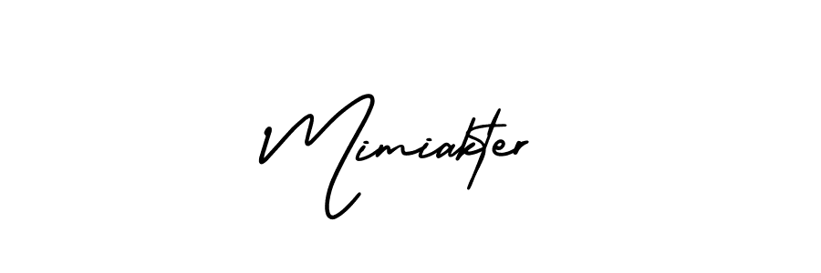 Use a signature maker to create a handwritten signature online. With this signature software, you can design (AmerikaSignatureDemo-Regular) your own signature for name Mimiakter. Mimiakter signature style 3 images and pictures png