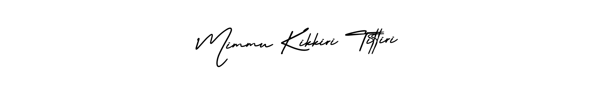 How to make Mimmu Kikkiri Tittiri signature? AmerikaSignatureDemo-Regular is a professional autograph style. Create handwritten signature for Mimmu Kikkiri Tittiri name. Mimmu Kikkiri Tittiri signature style 3 images and pictures png