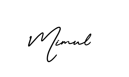 Make a beautiful signature design for name Mimul. With this signature (AmerikaSignatureDemo-Regular) style, you can create a handwritten signature for free. Mimul signature style 3 images and pictures png