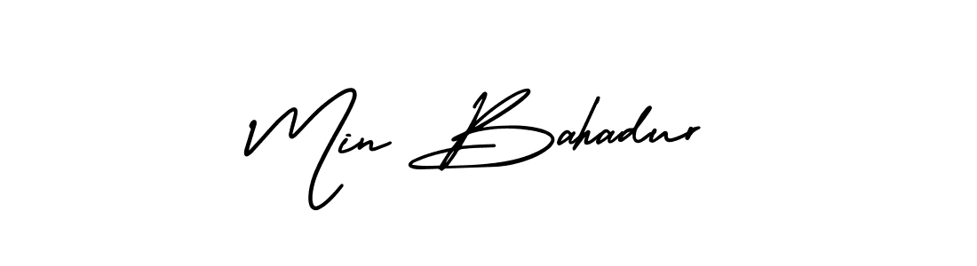 AmerikaSignatureDemo-Regular is a professional signature style that is perfect for those who want to add a touch of class to their signature. It is also a great choice for those who want to make their signature more unique. Get Min Bahadur name to fancy signature for free. Min Bahadur signature style 3 images and pictures png