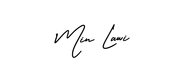 if you are searching for the best signature style for your name Min Lawi. so please give up your signature search. here we have designed multiple signature styles  using AmerikaSignatureDemo-Regular. Min Lawi signature style 3 images and pictures png