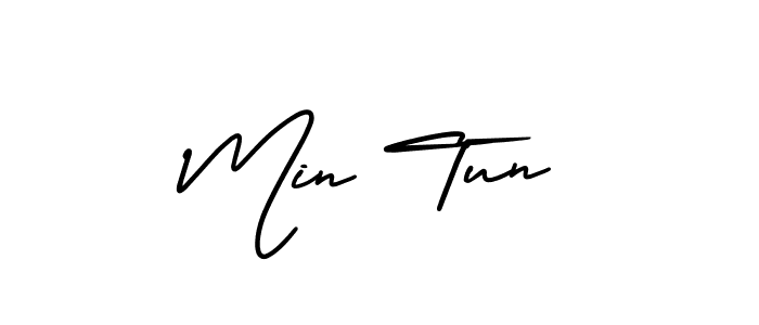 Make a short Min Tun signature style. Manage your documents anywhere anytime using AmerikaSignatureDemo-Regular. Create and add eSignatures, submit forms, share and send files easily. Min Tun signature style 3 images and pictures png