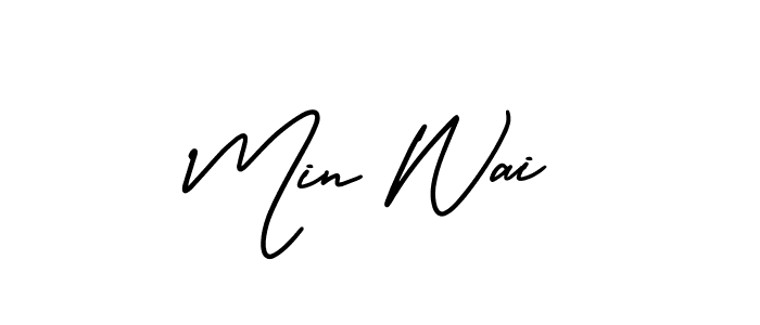 Similarly AmerikaSignatureDemo-Regular is the best handwritten signature design. Signature creator online .You can use it as an online autograph creator for name Min Wai. Min Wai signature style 3 images and pictures png